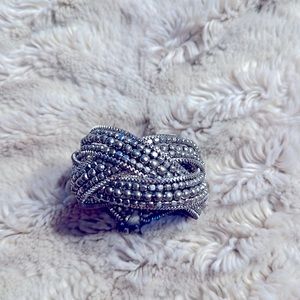 Silver bracelet cuff